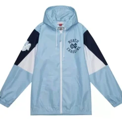 Men Mitchell & Ness Jackets & Outerwear-Throw It Back Full Zip Windbreaker University Of North Carolina