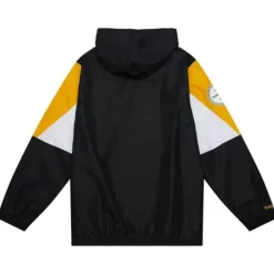 Men Mitchell & Ness Jackets & Outerwear-Throw It Back Full Zip Windbreaker Pittsburgh Steelers