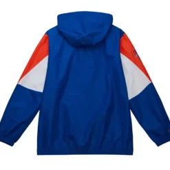 Men Mitchell & Ness Jackets & Outerwear-Throw It Back Full Zip Windbreaker New York Knicks