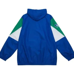 Men Mitchell & Ness Jackets & Outerwear-Throw It Back Full Zip Windbreaker Seattle Seahawks