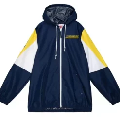Men Mitchell & Ness Jackets & Outerwear-Throw It Back Full Zip Windbreaker University Of Michigan