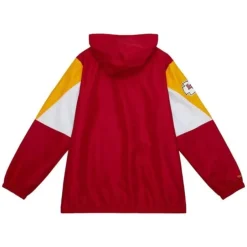 Men Mitchell & Ness Jackets & Outerwear-Throw It Back Full Zip Windbreaker Kansas City Chiefs