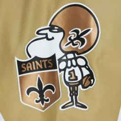 Men Mitchell & Ness Jackets & Outerwear-Throw It Back Full Zip Windbreaker New Orleans Saints