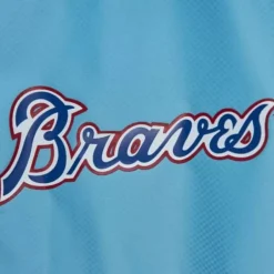 Men Mitchell & Ness Jackets & Outerwear-Throw It Back Full Zip Windbreaker Atlanta Braves