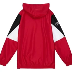 Men Mitchell & Ness Jackets & Outerwear-Throw It Back Full Zip Windbreaker Chicago Bulls