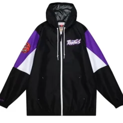 Men Mitchell & Ness Jackets & Outerwear-Throw It Back Full Zip Windbreaker Toronto Raptors