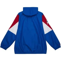 Men Mitchell & Ness Jackets & Outerwear-Throw It Back Full Zip Windbreaker New England Patriots