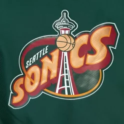 Men Mitchell & Ness Jackets & Outerwear-Throw It Back Full Zip Windbreaker Seattle Supersonics
