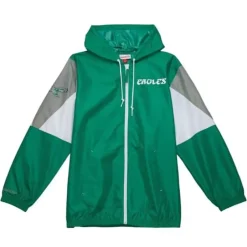 Men Mitchell & Ness Jackets & Outerwear-Throw It Back Full Zip Windbreaker Philadelphia Eagles