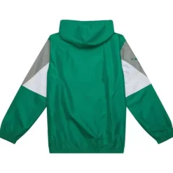 Men Mitchell & Ness Jackets & Outerwear-Throw It Back Full Zip Windbreaker Philadelphia Eagles