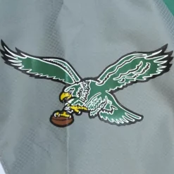 Men Mitchell & Ness Jackets & Outerwear-Throw It Back Full Zip Windbreaker Philadelphia Eagles
