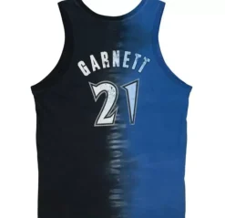 Men Mitchell & Ness T-Shirts & Tops-Tie Dye Cotton N&N Tank Minnesota Timberwolves Kevin Garnett