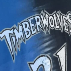 Men Mitchell & Ness T-Shirts & Tops-Tie Dye Cotton N&N Tank Minnesota Timberwolves Kevin Garnett