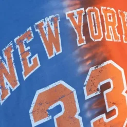 Men Mitchell & Ness T-Shirts & Tops-Tie Dye Cotton N&N Tank New York Knicks Patrick Ewing