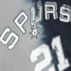 Men Mitchell & Ness T-Shirts & Tops-Tie Dye Cotton N&N Tank San Antonio Spurs Tim Duncan