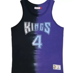 Men Mitchell & Ness T-Shirts & Tops-Tie Dye Cotton N&N Tank Sacramento Kings Chris Webber