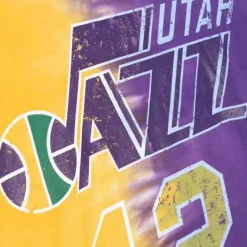 Men Mitchell & Ness T-Shirts & Tops-Tie Dye Cotton N&N Tank Utah Jazz John Stockton