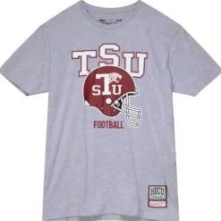 Men Mitchell & Ness T-Shirts & Tops-Tigers Football Tee Texas Southern University