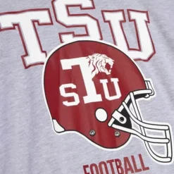Men Mitchell & Ness T-Shirts & Tops-Tigers Football Tee Texas Southern University