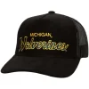 Mitchell & Ness Snapback-Times Up Trucker University Of Michigan