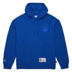 Men Mitchell & Ness Hoodies & Sweatshirts-Tonal Logo Heavyweight Fleece New York Knicks