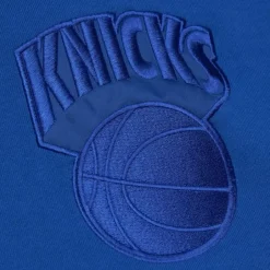 Men Mitchell & Ness Hoodies & Sweatshirts-Tonal Logo Heavyweight Fleece New York Knicks