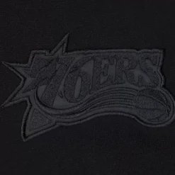 Men Mitchell & Ness Hoodies & Sweatshirts-Tonal Logo Heavyweight Fleece Philadelphia 76Ers