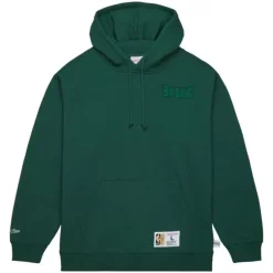 Men Mitchell & Ness Hoodies & Sweatshirts-Tonal Logo Heavyweight Fleece Milwaukee Bucks