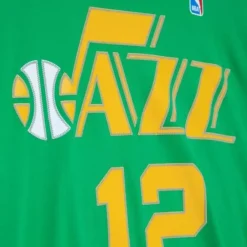 Men Mitchell & Ness T-Shirts & Tops-Traditional Name & Number Tee Utah Jazz 1993-94 John Stockton