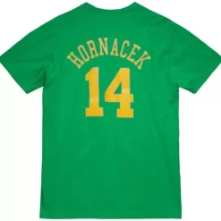 Men Mitchell & Ness T-Shirts & Tops-Traditional Name & Number Tee Utah Jazz 2000-01 Jeff Hornacek