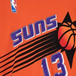 Men Mitchell & Ness T-Shirts & Tops-Traditional Name & Number Tee Phoenix Suns 1997-98 Steve Nash
