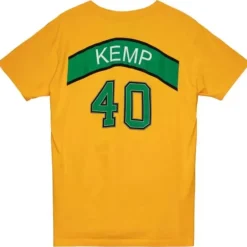 Men Mitchell & Ness T-Shirts & Tops-Traditional Name & Number Tee Seattle Supersonics 1995-96 Shawn Kemp