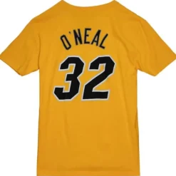 Men Mitchell & Ness T-Shirts & Tops-Traditional Name & Number Tee Miami Heat 2005-06 Shaquille O'Neal