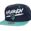 Mitchell & Ness Snapback-Transcript Snapback Seattle Kraken