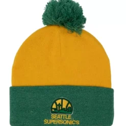 Mitchell & Ness Knit-Two Tone Pom Beanie Hwc Seattle Supersonics