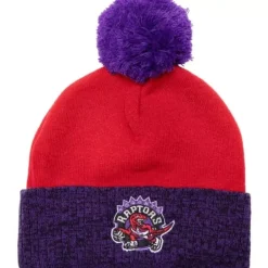 Mitchell & Ness Knit-Two Tone Pom Beanie Hwc Toronto Raptors