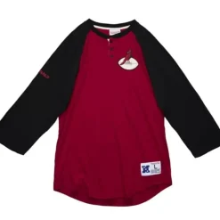 Men Mitchell & Ness T-Shirts & Tops-Ultimate Play Henley Arizona Cardinals
