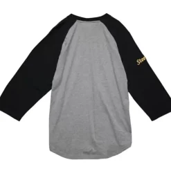 Men Mitchell & Ness T-Shirts & Tops-Ultimate Play Henley Pittsburgh Steelers
