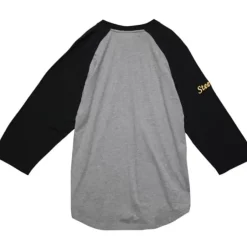 Men Mitchell & Ness T-Shirts & Tops-Ultimate Play Henley Pittsburgh Steelers