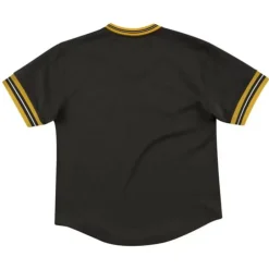 Men Mitchell & Ness T-Shirts & Tops-Unbeaten Mesh V-Neck Pittsburgh Steelers