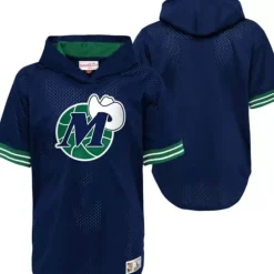 Youth Mitchell & Ness Big Kids-Unbeaten S/S Mesh Hoody Dallas Mavericks