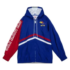 Men Mitchell & Ness Jackets & Outerwear-Undeniable Full Zip Windbreaker University Of Kansas