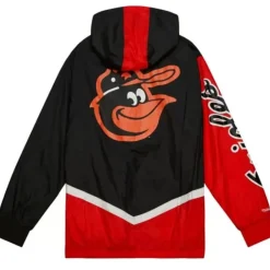 Men Mitchell & Ness Jackets & Outerwear-Undeniable Full Zip Windbreaker Baltimore Orioles