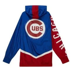 Men Mitchell & Ness Jackets & Outerwear-Undeniable Full Zip Windbreaker Chicago Cubs
