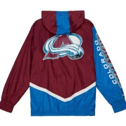 Men Mitchell & Ness Jackets & Outerwear-Undeniable Full Zip Windbreaker Colorado Avalanche
