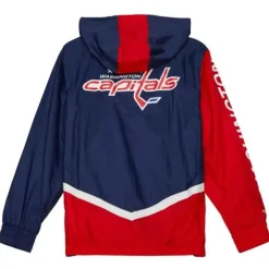 Men Mitchell & Ness Jackets & Outerwear-Undeniable Full Zip Windbreaker Washington Capitals