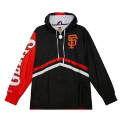 Men Mitchell & Ness Jackets & Outerwear-Undeniable Full Zip Windbreaker San Francisco Giants