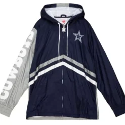Men Mitchell & Ness Jackets & Outerwear-Undeniable Full Zip Windbreaker Dallas Cowboys
