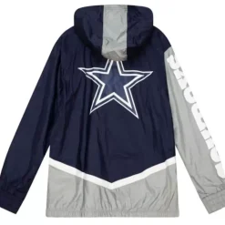 Men Mitchell & Ness Jackets & Outerwear-Undeniable Full Zip Windbreaker Dallas Cowboys