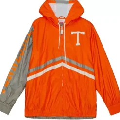 Men Mitchell & Ness Jackets & Outerwear-Undeniable Full Zip Windbreaker University Of Tennessee